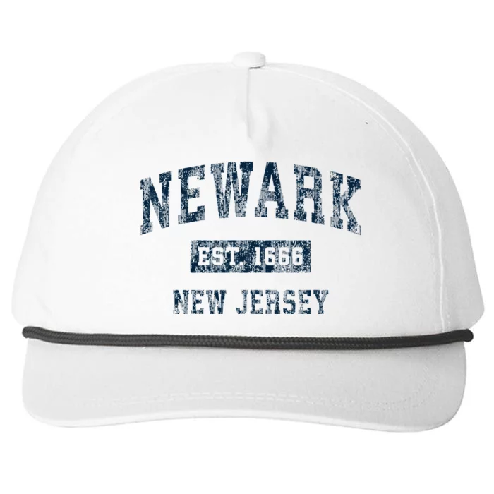 Newark New Jersey Nj Vintage Sports Design Snapback Five-Panel Rope Hat