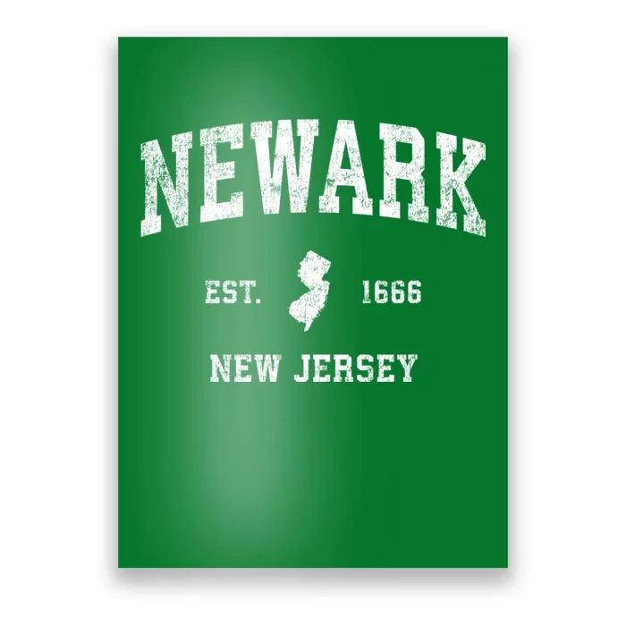 Newark New Jersey Nj Vintage Sports Design Established Poster