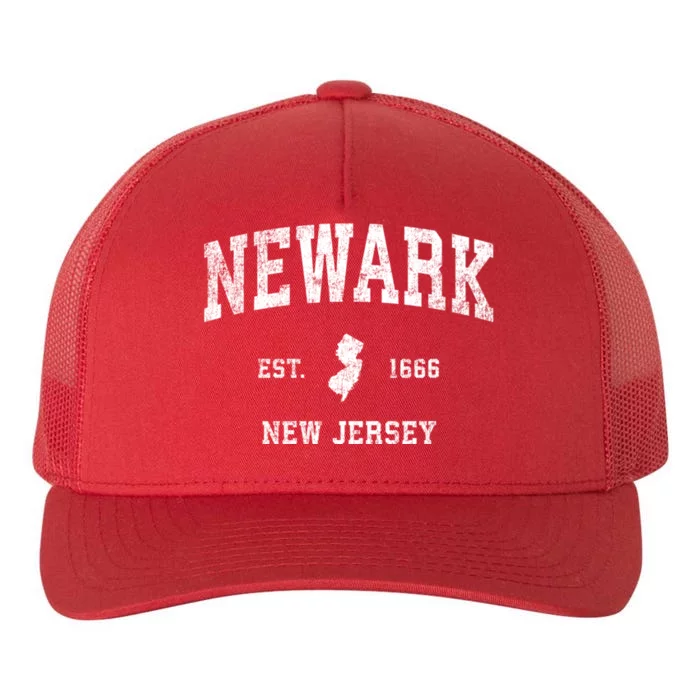 Newark New Jersey Nj Vintage Sports Design Established Yupoong Adult 5-Panel Trucker Hat