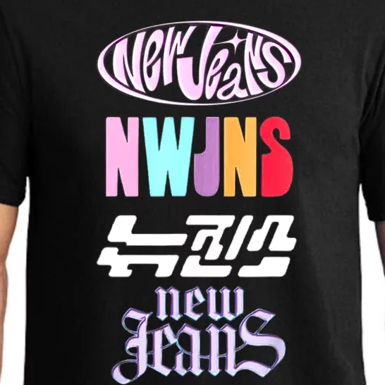 Newjeans New Jeans Nwjns Kpop Logos Pajama Set