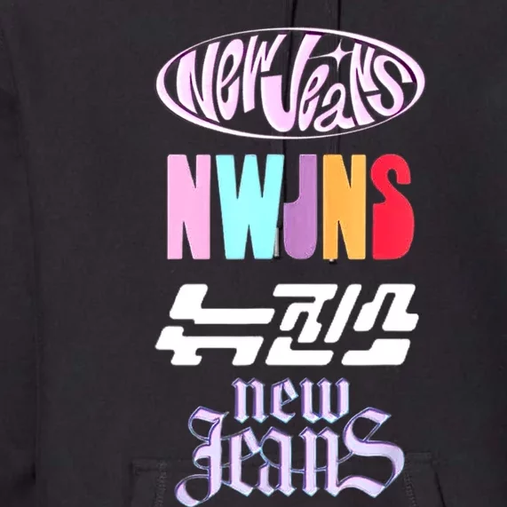 Newjeans New Jeans Nwjns Kpop Logos Premium Hoodie