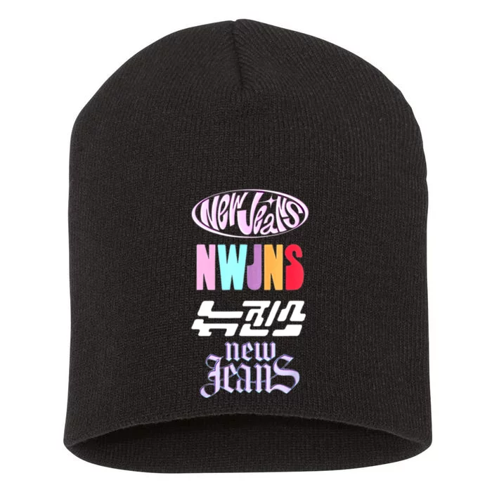 Newjeans New Jeans Nwjns Kpop Logos Short Acrylic Beanie