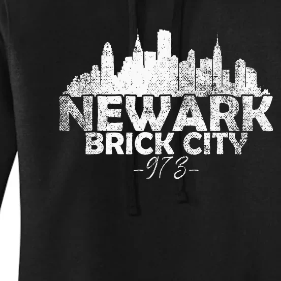 Newark New Jersey Nj Brick City Skyline Women's Pullover Hoodie