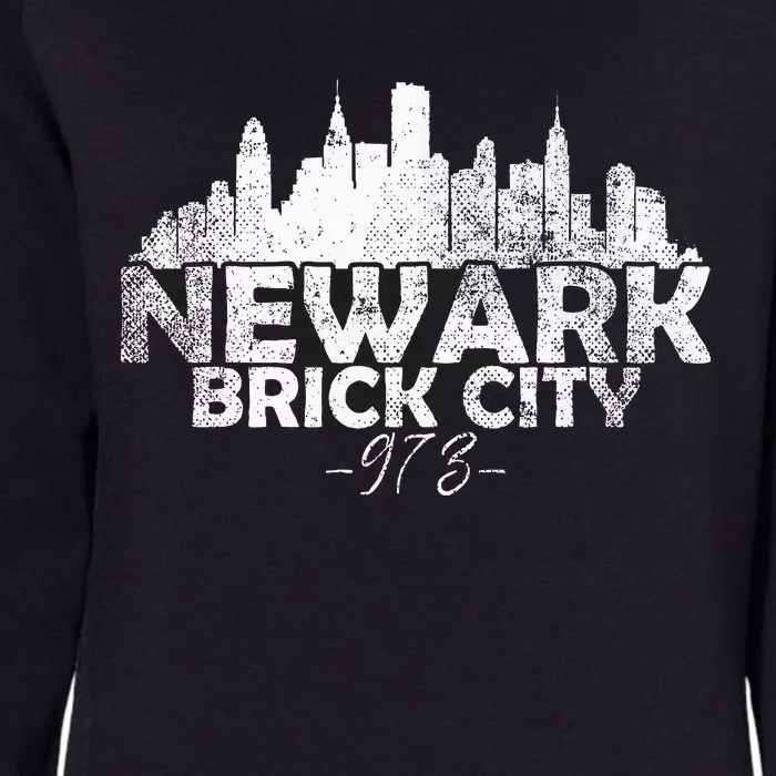 Newark New Jersey Nj Brick City Skyline Womens California Wash Sweatshirt