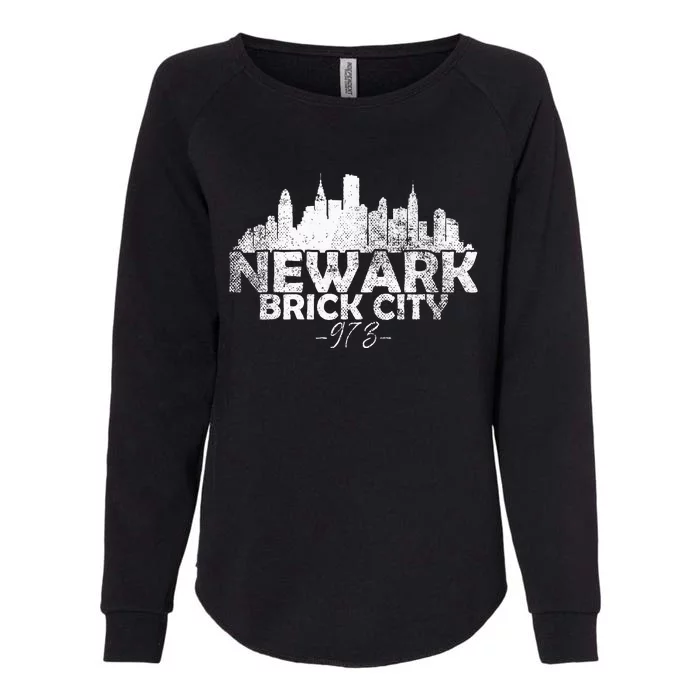 Newark New Jersey Nj Brick City Skyline Womens California Wash Sweatshirt