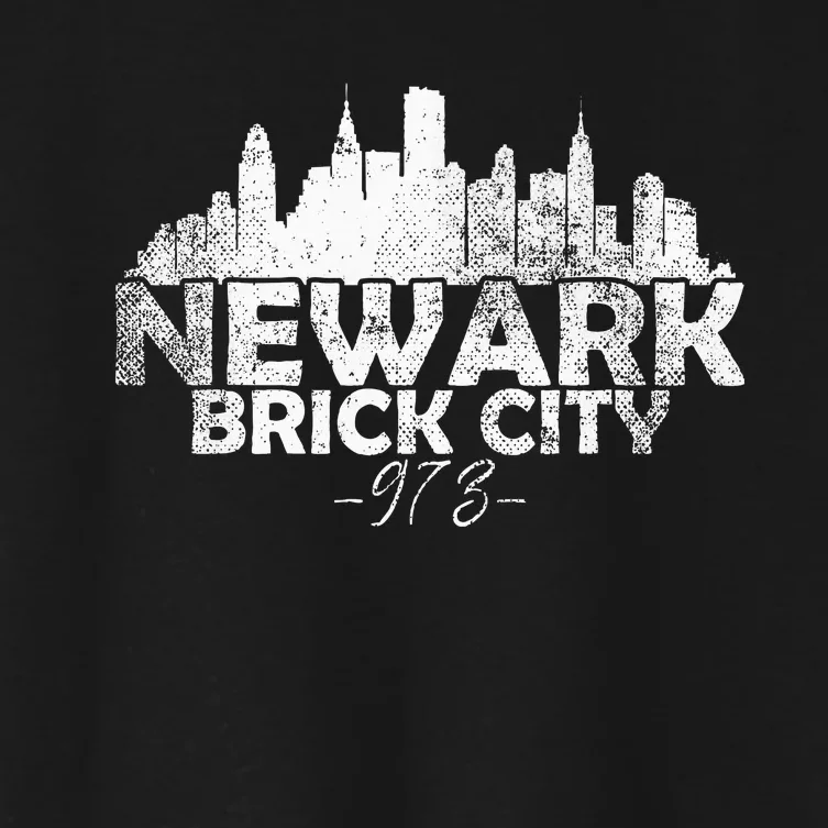 Newark New Jersey Nj Brick City Skyline Women's Crop Top Tee