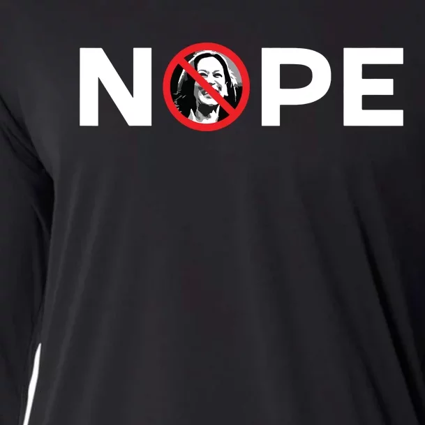 Nope No Kamala Sign Anti Kamala Harris Cooling Performance Long Sleeve Crew