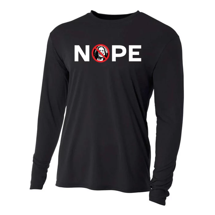 Nope No Kamala Sign Anti Kamala Harris Cooling Performance Long Sleeve Crew