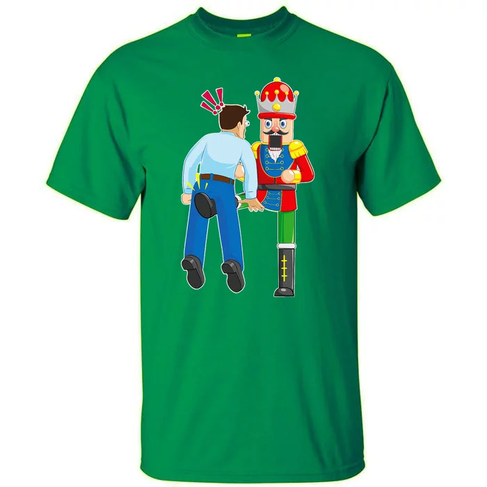 Naughty Nutcracker Kicks & Cracks ManS Nuts Tall T-Shirt