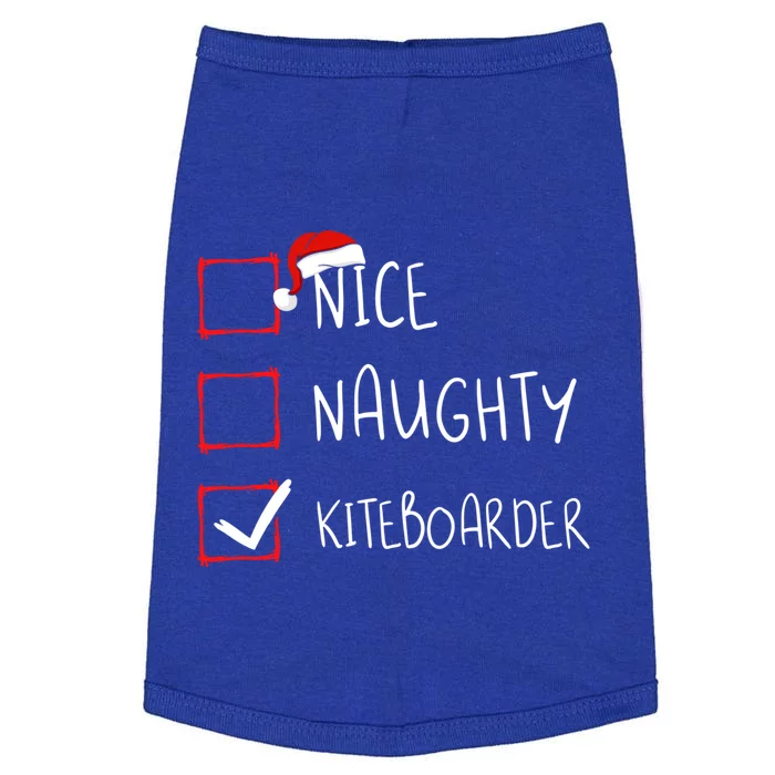 Nice Naughty Kiteboarder Christmas List Santa Claus Gift Doggie Tank