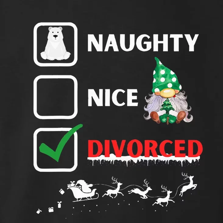 Naughty Nice List Funny Christmas Santa Gnome Toddler Hoodie