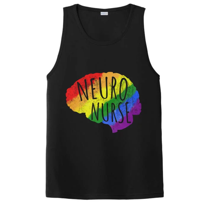 Neuro Nurse Lgbt Brain Cute Gift Performance Tank