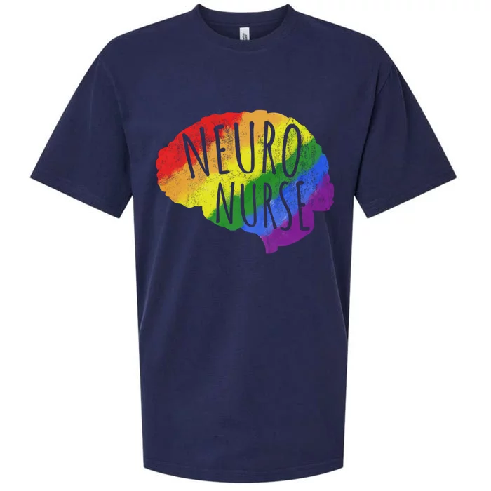 Neuro Nurse Lgbt Brain Cute Gift Sueded Cloud Jersey T-Shirt