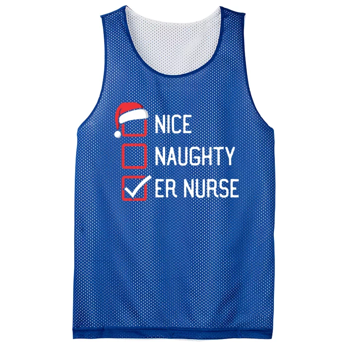 Nice Naughty List Er Emergency Room Nurse Matching Christmas Gift Mesh Reversible Basketball Jersey Tank