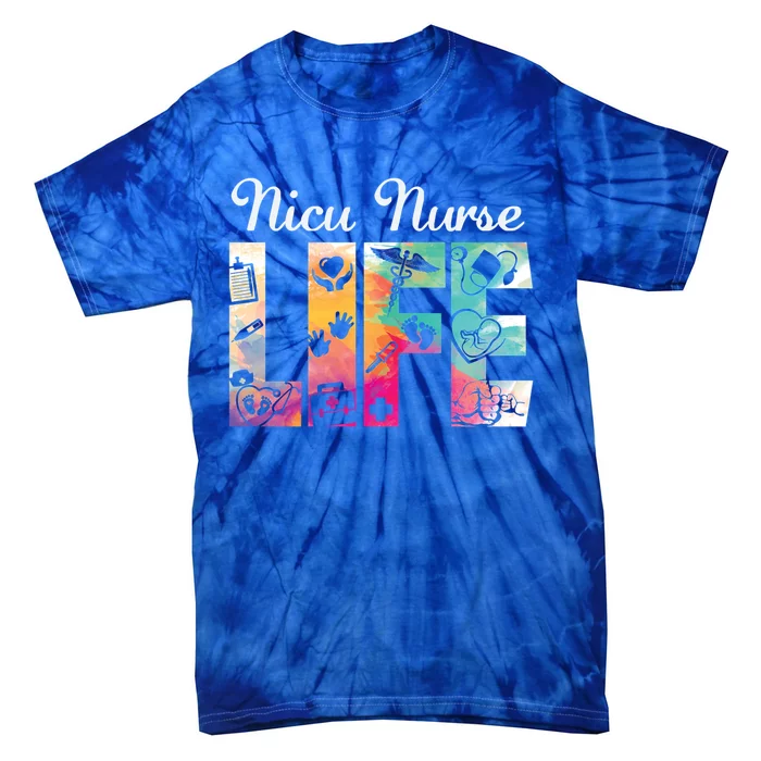 Nicu Nurse Life Watercolor Neonatal Icu Nursing Great Gift Tie-Dye T-Shirt