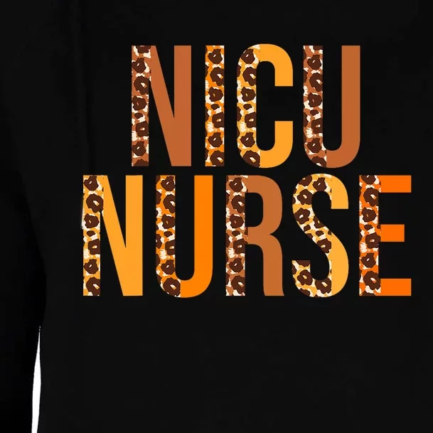 Nicu Nurse Leopard Cute Fall Autumn Lovers Thanksgiving Womens Funnel Neck Pullover Hood