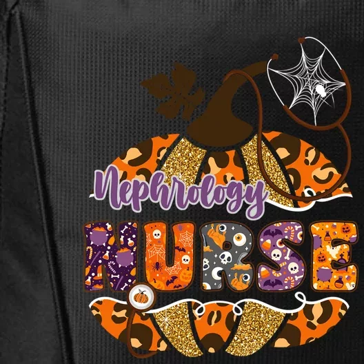 Nephrology Nurse Leopard Halloween Pumpkin Great Gift City Backpack