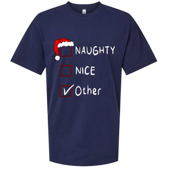 Naughty Nice List Other Funny Xmas Christmas Gift Sueded Cloud Jersey T-Shirt