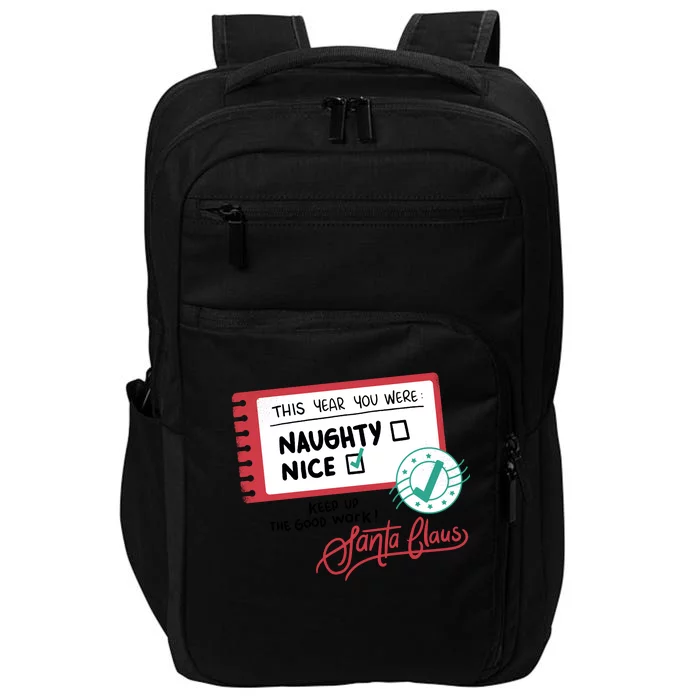 Naughty Nice List Santa Impact Tech Backpack