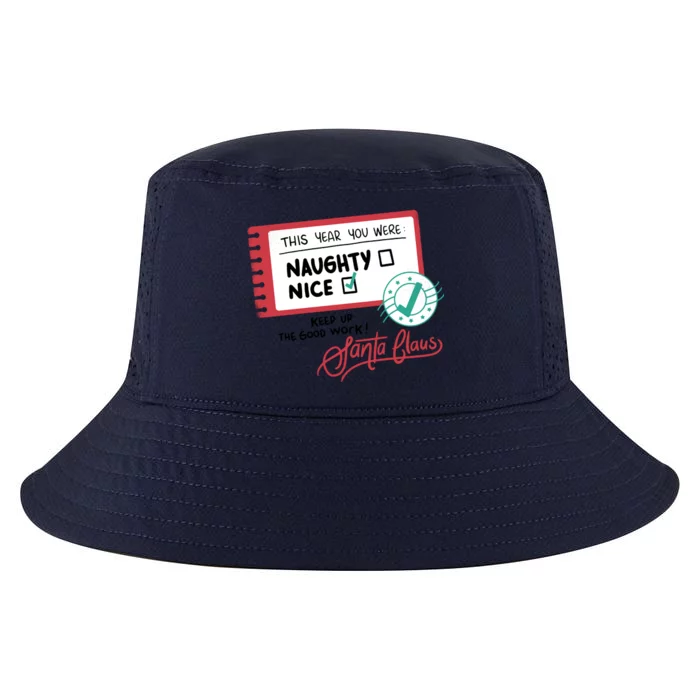 Naughty Nice List Santa Cool Comfort Performance Bucket Hat