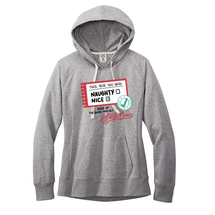 Naughty Nice List Santa Women's Fleece Hoodie