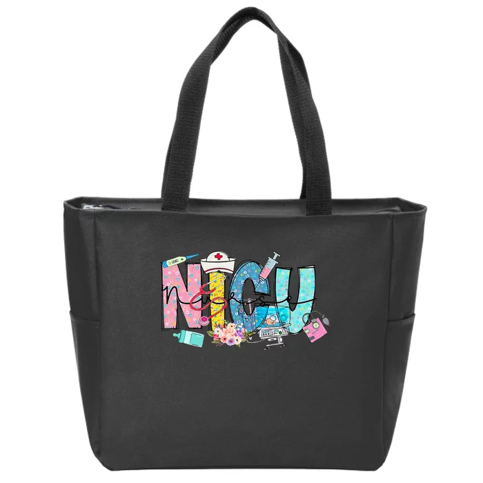 NICU Nurse L&D Neonatal Medical Groovy Zip Tote Bag