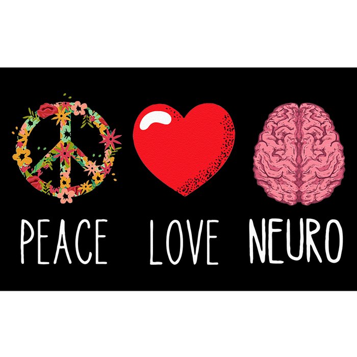 Neuro Nurse Love Peace Neuroscience Brain Nursing Lover Bumper Sticker