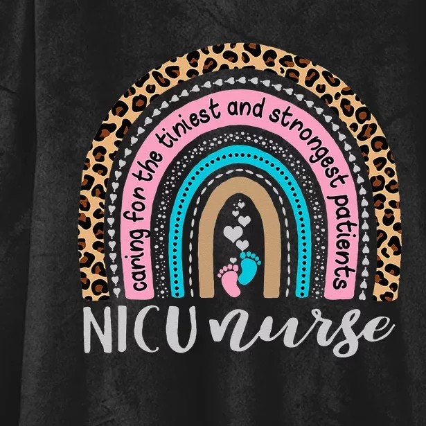 NICU Nurse Leopard Rainbow Neonatal ICU Nurse Practitioner Hooded Wearable Blanket