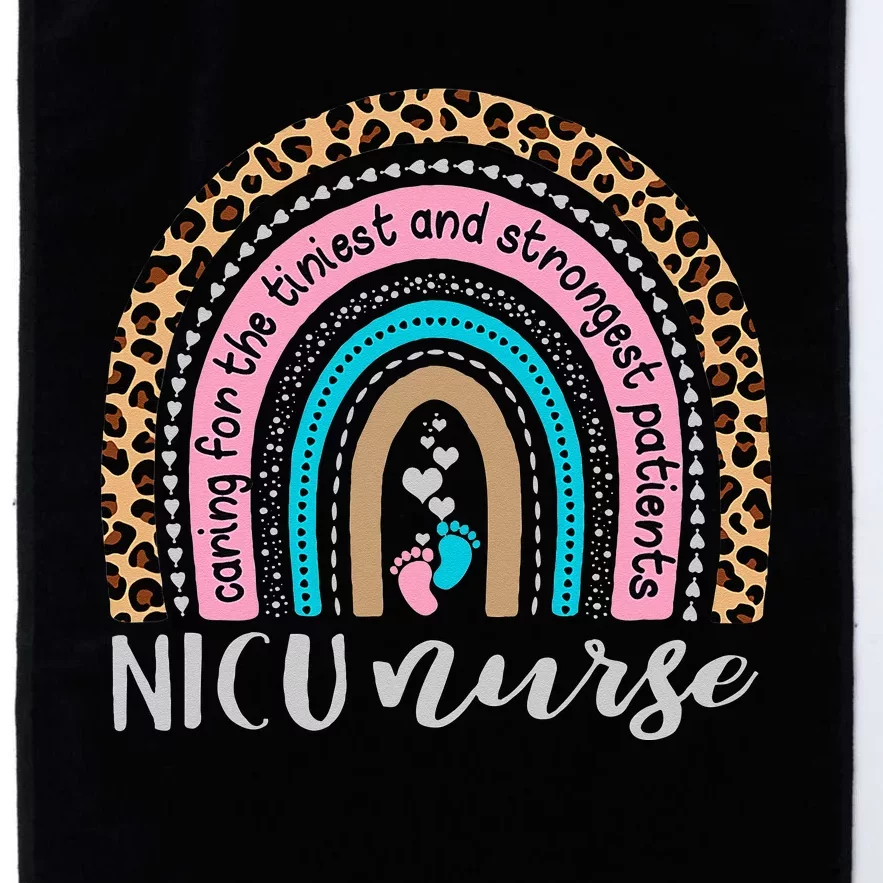 NICU Nurse Leopard Rainbow Neonatal ICU Nurse Practitioner Platinum Collection Golf Towel