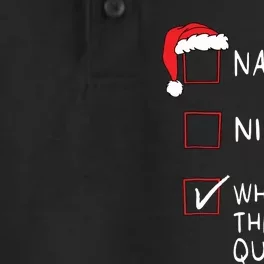 Naughty Nice List What Was The Question Women Christmas Dry Zone Grid Performance Polo