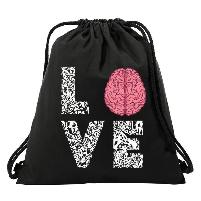 Neuro Nurse Love Brain Nurselife Neuroscience Nursing Drawstring Bag