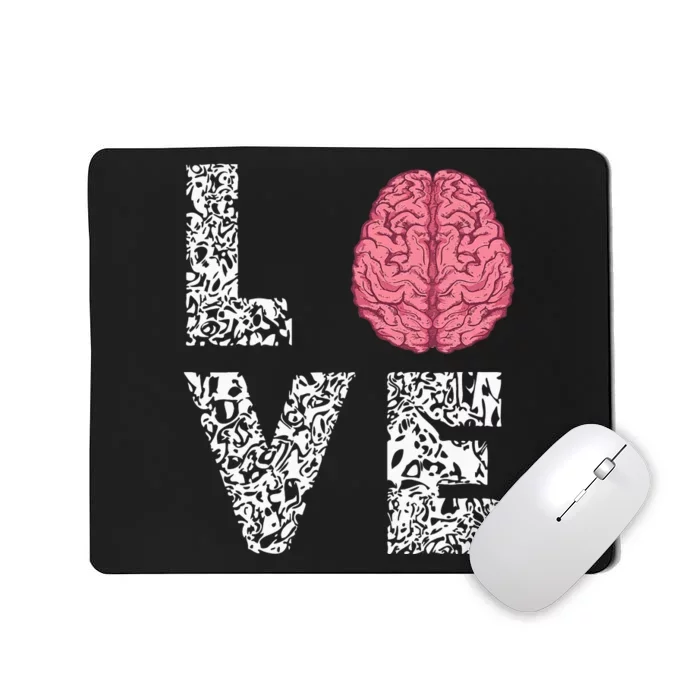 Neuro Nurse Love Brain Nurselife Neuroscience Nursing Mousepad