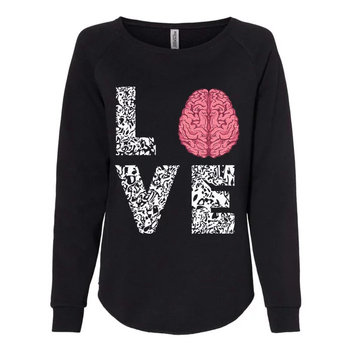 Neuro Nurse Love Brain Nurselife Neuroscience Nursing Womens California Wash Sweatshirt