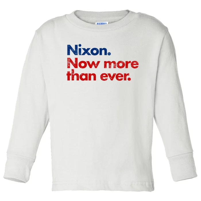 Nixon Now More Than Ever Vintage Style Distressed Toddler Long Sleeve Shirt