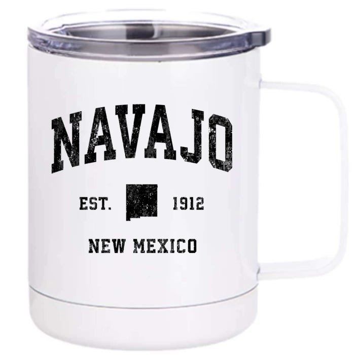 Navajo New Mexico Nm Vintage Athletic Front & Back 12oz Stainless Steel Tumbler Cup