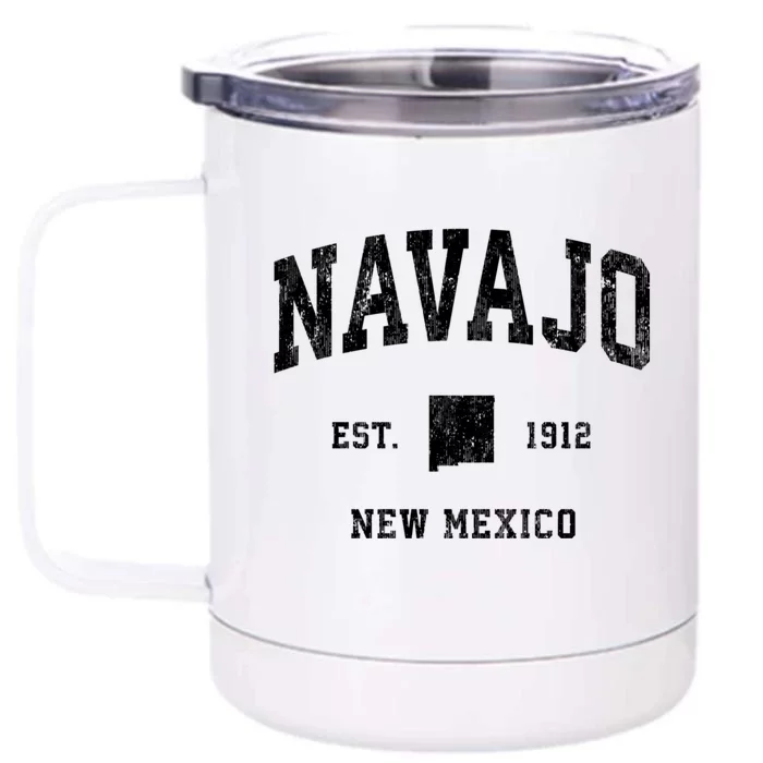 Navajo New Mexico Nm Vintage Athletic Front & Back 12oz Stainless Steel Tumbler Cup