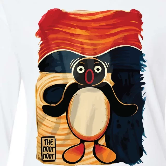 Noot Noot Madafakas Pingu Penguin Scream Anime Manga Womens Cotton Relaxed Long Sleeve T-Shirt