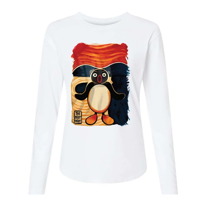 Noot Noot Madafakas Pingu Penguin Scream Anime Manga Womens Cotton Relaxed Long Sleeve T-Shirt