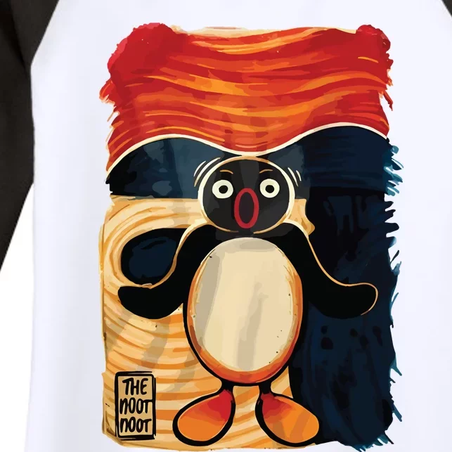 Noot Noot Madafakas Pingu Penguin Scream Anime Manga Women's Tri-Blend 3/4-Sleeve Raglan Shirt