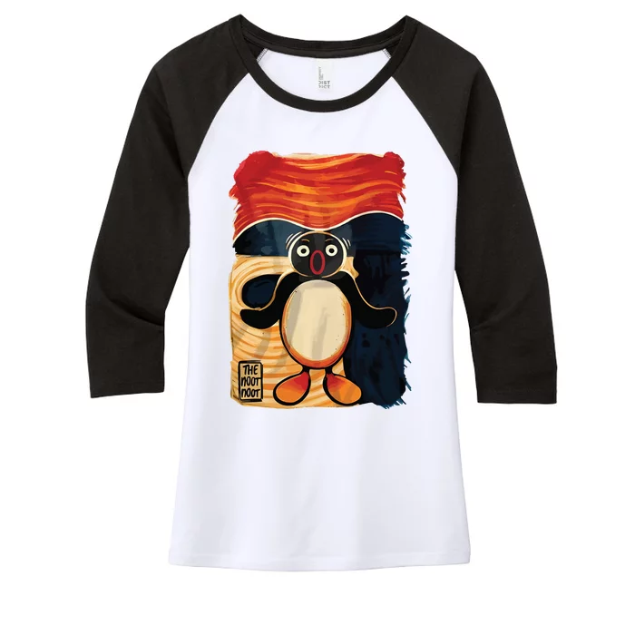 Noot Noot Madafakas Pingu Penguin Scream Anime Manga Women's Tri-Blend 3/4-Sleeve Raglan Shirt