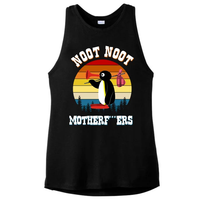 Noot Noot Motherf***ers Penguin Ladies Tri-Blend Wicking Tank