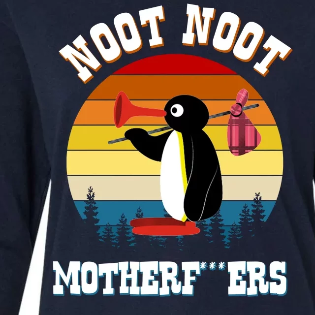 Noot Noot Motherf***ers Penguin Womens Cotton Relaxed Long Sleeve T-Shirt