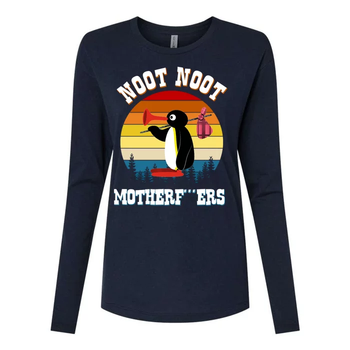 Noot Noot Motherf***ers Penguin Womens Cotton Relaxed Long Sleeve T-Shirt