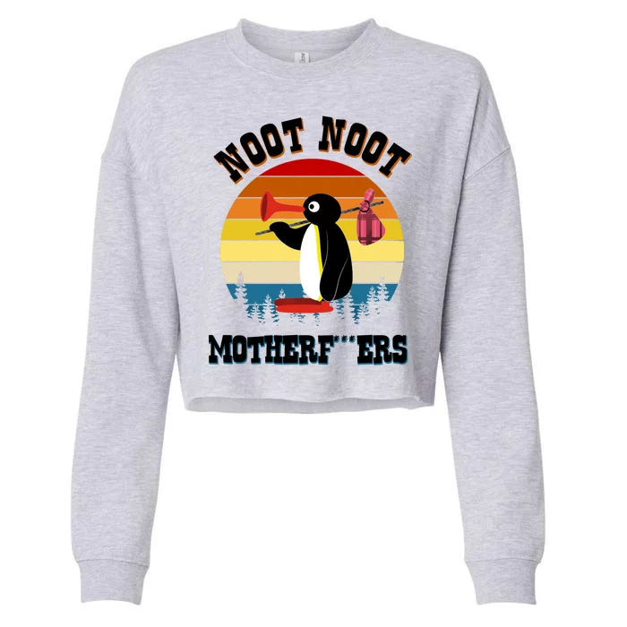 Noot Noot Motherf***ers Penguin Cropped Pullover Crew