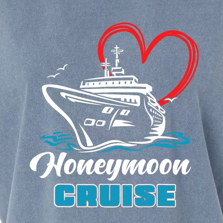 Newlywed Newly Married Cruising Matching Honeymoon Cruise Garment-Dyed Women's Muscle Tee