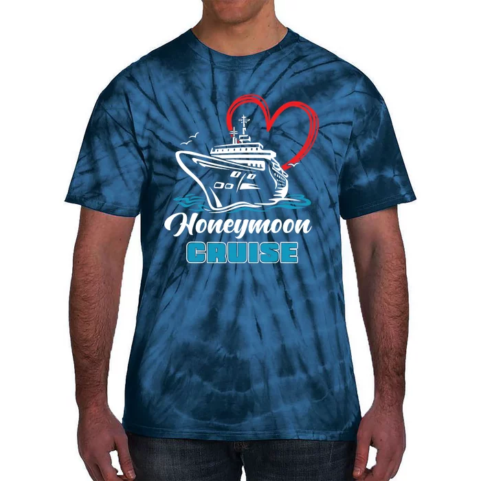 Newlywed Newly Married Cruising Matching Honeymoon Cruise Tie-Dye T-Shirt