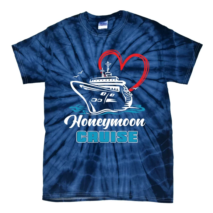 Newlywed Newly Married Cruising Matching Honeymoon Cruise Tie-Dye T-Shirt