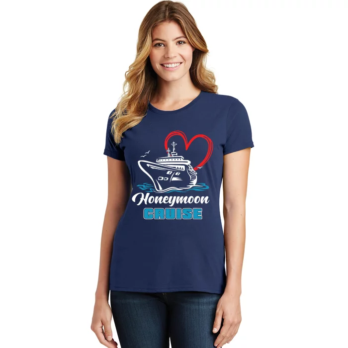 Newlywed Newly Married Cruising Matching Honeymoon Cruise Women's T-Shirt