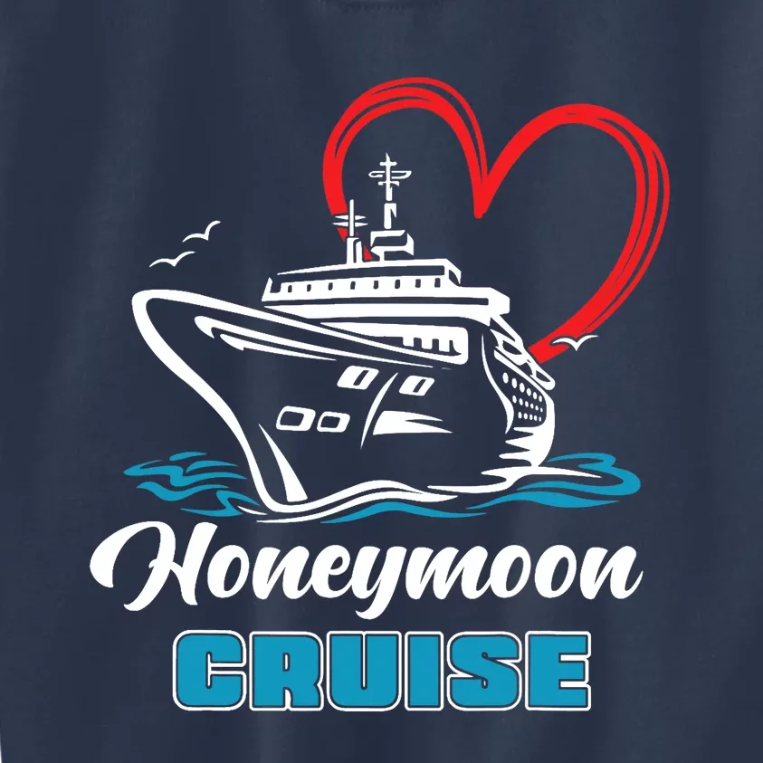 Newlywed Newly Married Cruising Matching Honeymoon Cruise Kids Sweatshirt