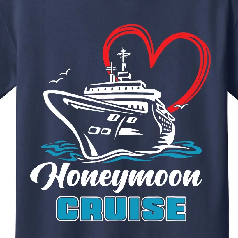 Newlywed Newly Married Cruising Matching Honeymoon Cruise Kids T-Shirt